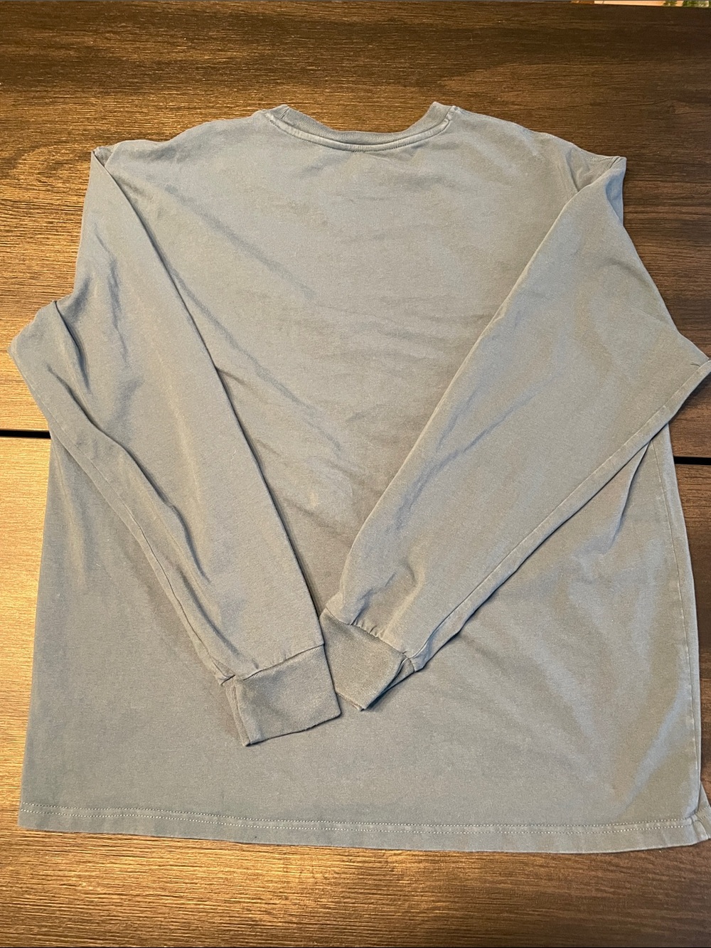 YoungLA Dusty Blue Long Sleeve Tee with Bird Logo - Picture 4 of 4
